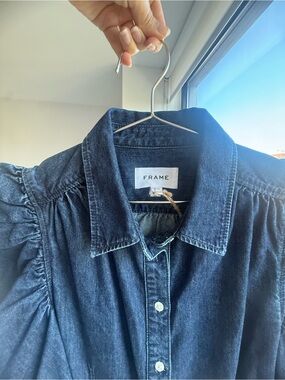 Frame Denim Dark Wash Denim Mini Dress